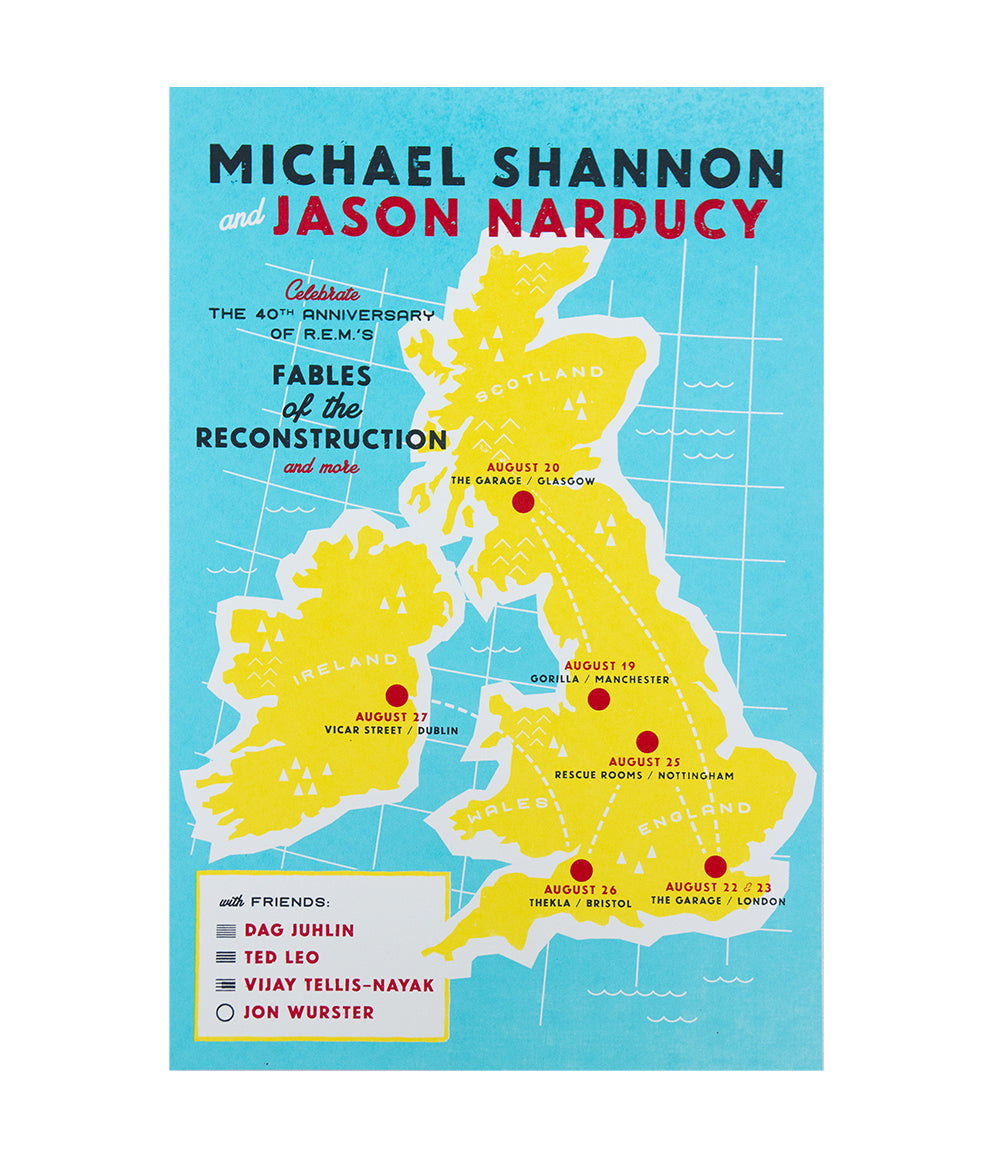 Jason Narducy / Michael Shannon UK/IRL Tour Poster