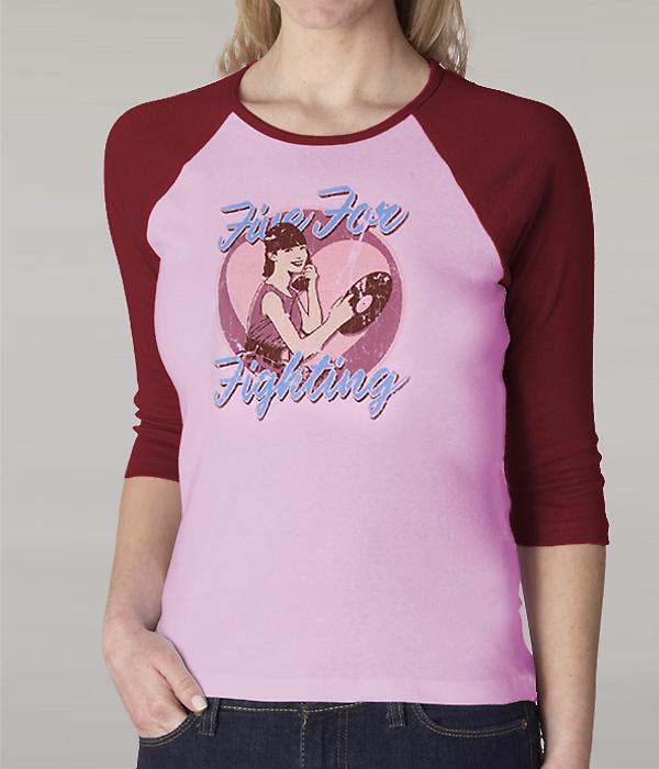 Five For Fighting Vinyl 3/4 Sleeve Girls Raglan