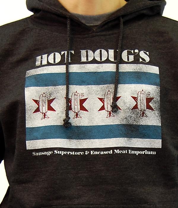 Hot Doug's Chicago Flag Pullover Hoodie
