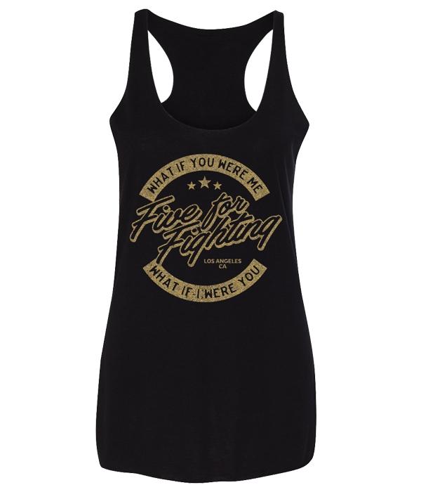 Five For Fighting What If Ladies Tank Top (Black)