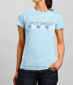 Split Single Heartz Womens Shirt